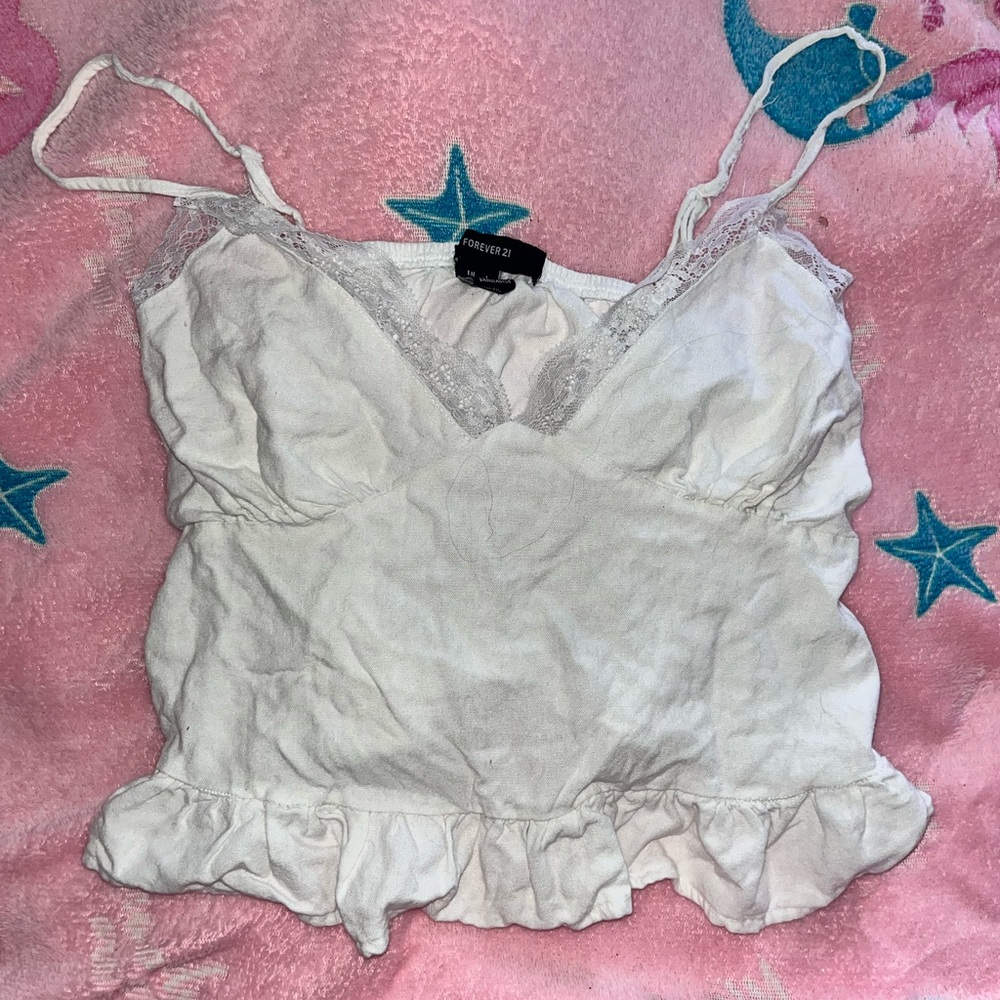 3 for 15 Forever 21 Cream Lace Cami Top